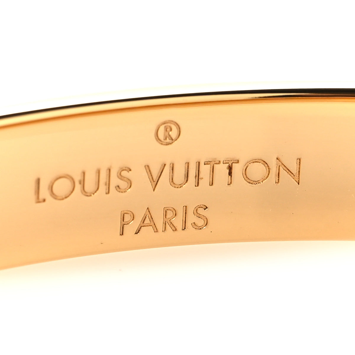 Brass Crystal Monogram Nanogram Strass Cuff S Gold