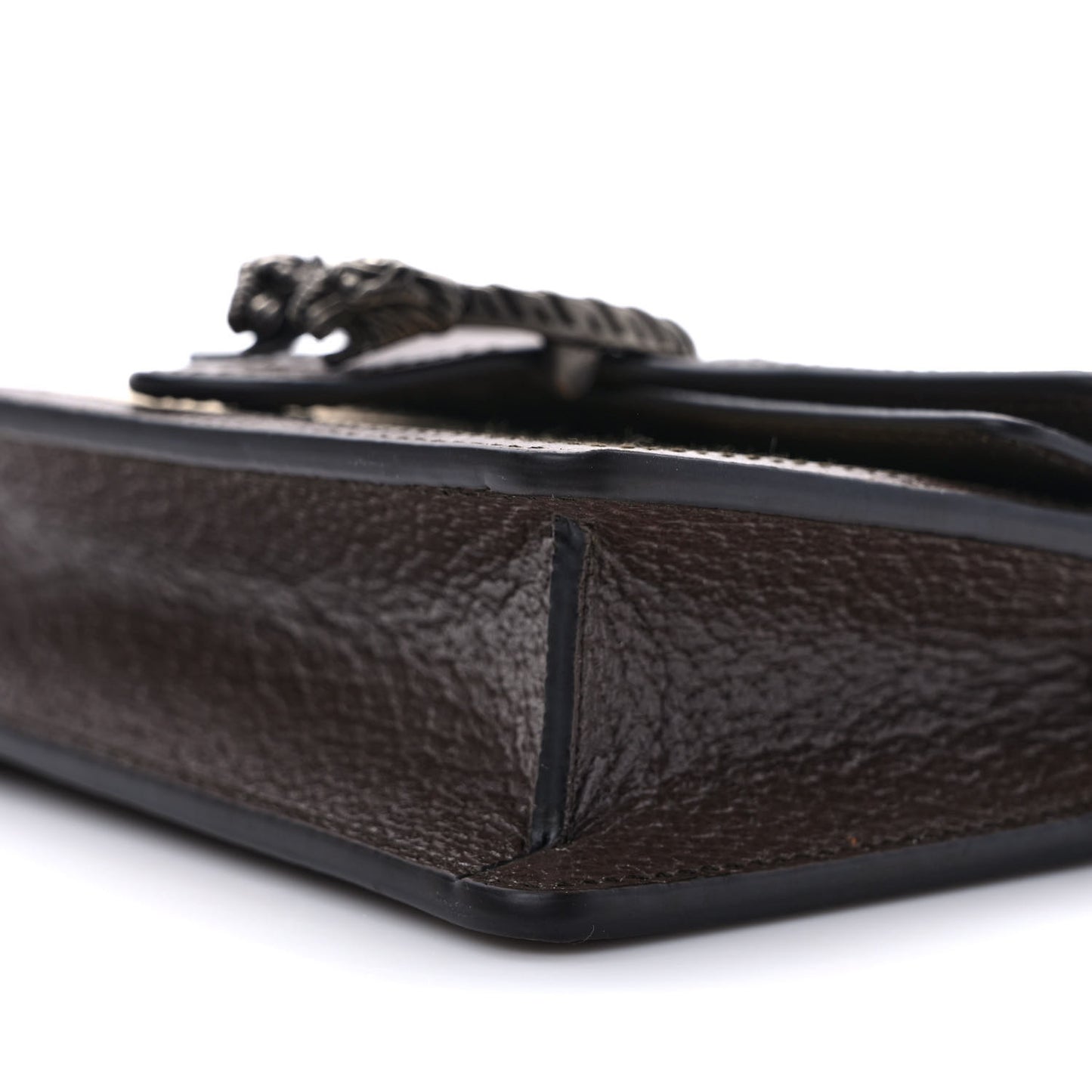 Monogram Jumbo GG Textured Dollar Calfskin Super Mini Dionysus Shoulder Bag Camel Ebony New Acero