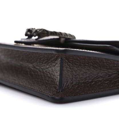 Gucci Monogram Jumbo GG Textured Dollar Calfskin Super Mini Dionysus Shoulder Bag Camel Ebony New Acero 8 of 9
