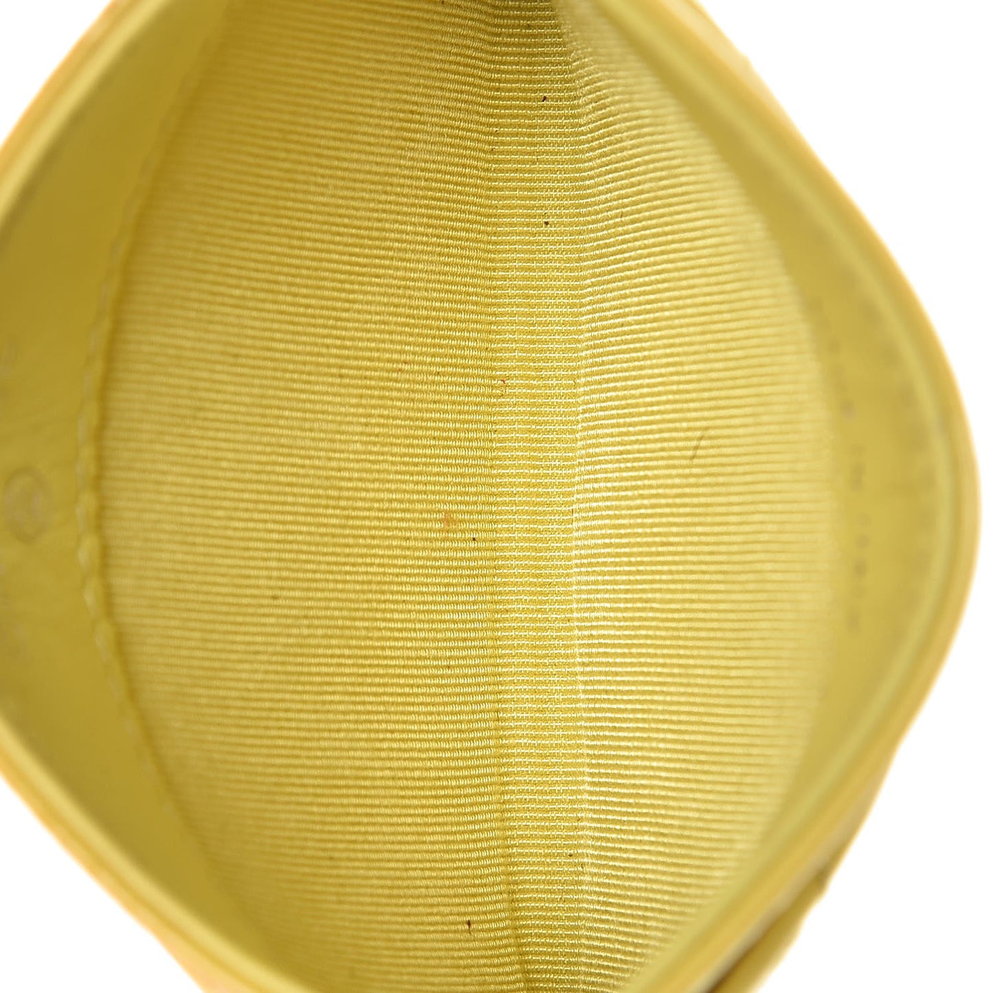 Patent Quilted Card Holder Yellow
