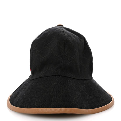 Gucci Monogram Web Bucket Hat M Black 6 of 10