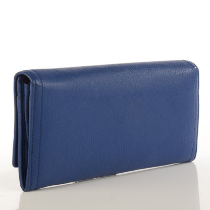 Givenchy Goatskin Pandora Flap Continental Wallet Deep Blue 3 of 8