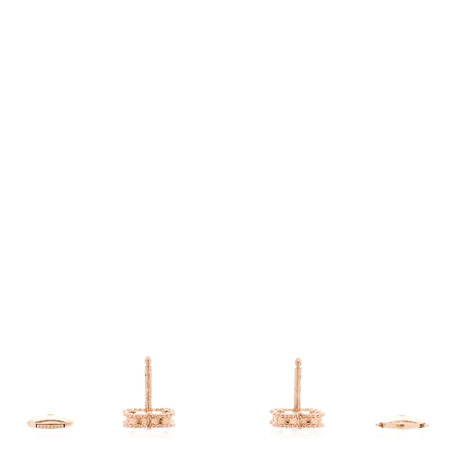 Van Cleef & Arpels 18K Rose Gold Carnelian Sweet Alhambra Earrings 3 of 4