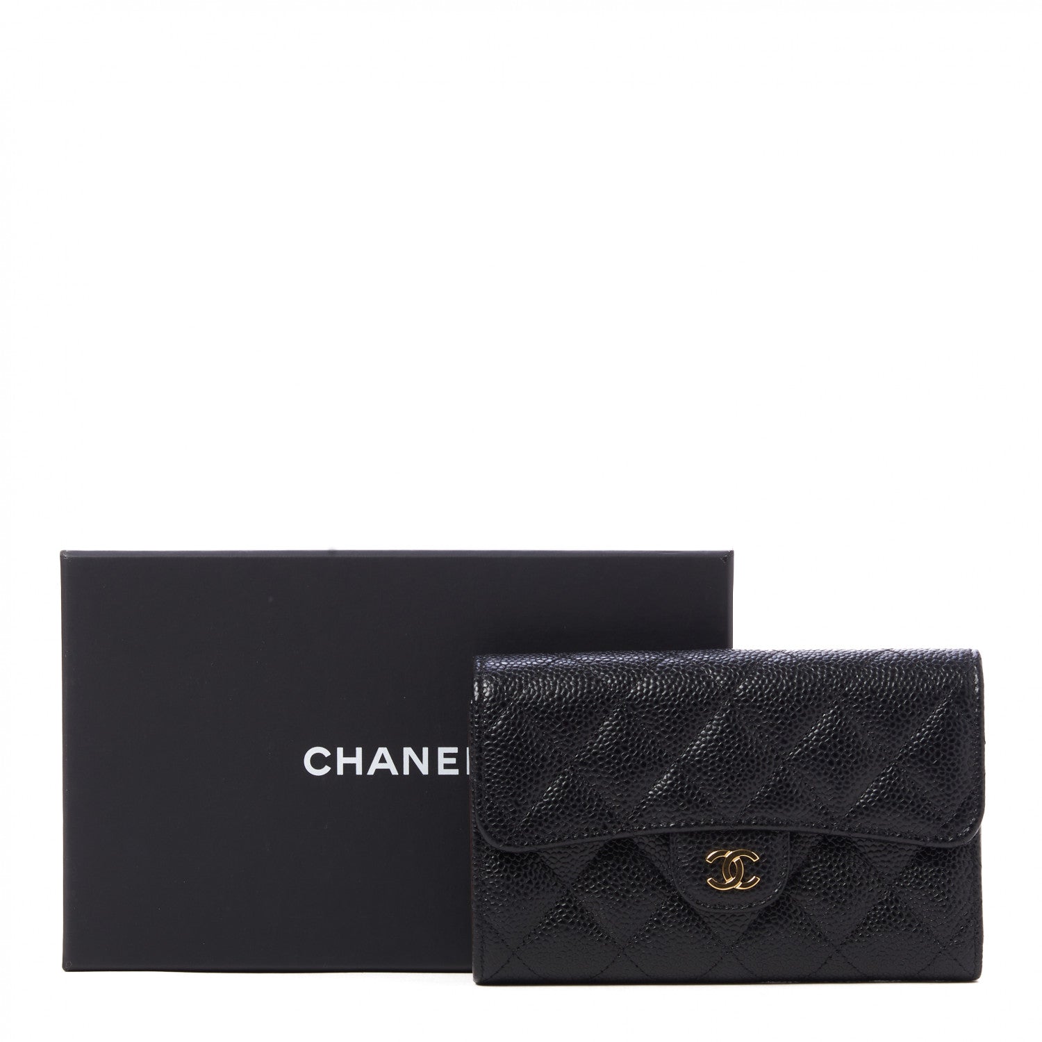 Chanel Caviar Quilted Medium Flap Wallet Black 9 of 9