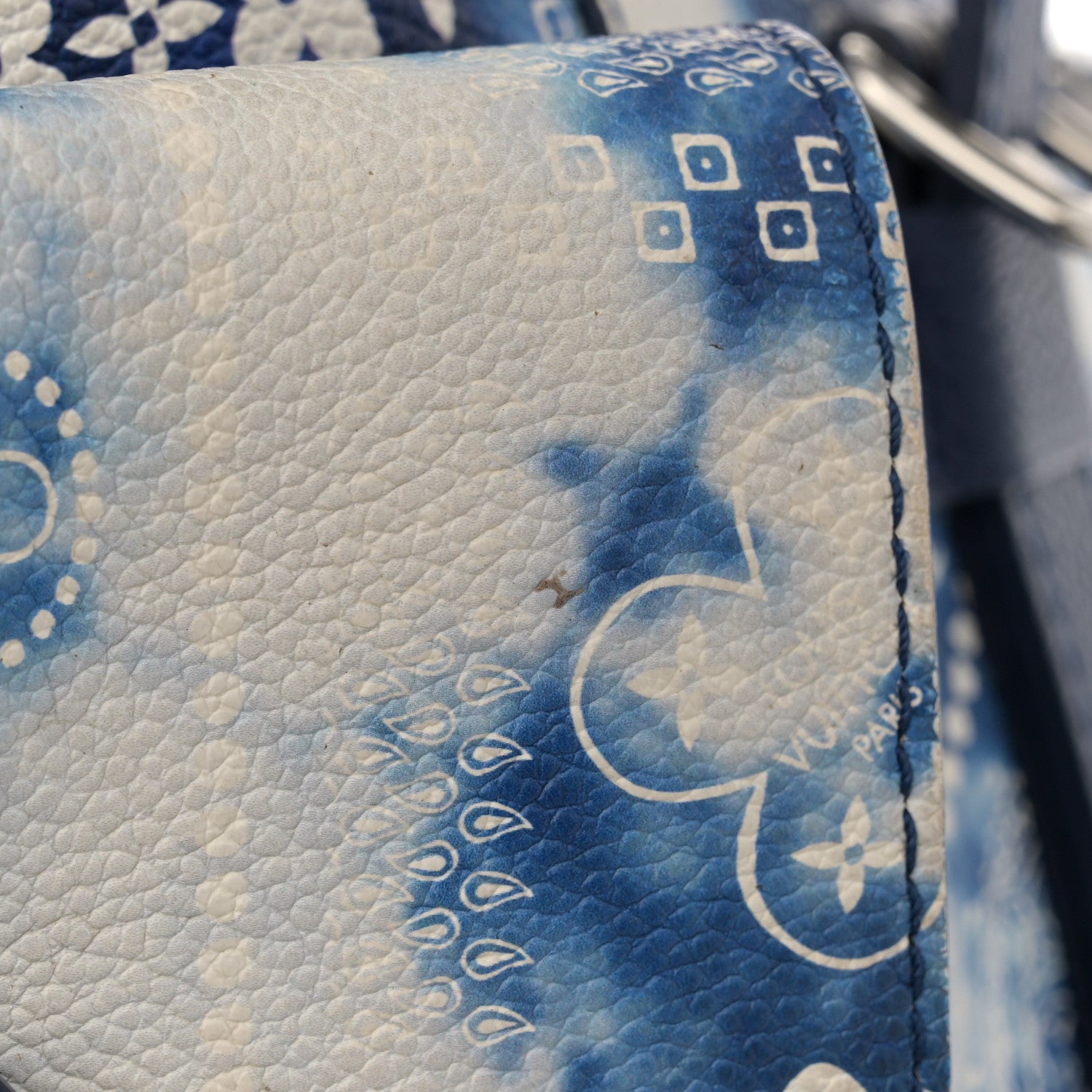 Louis Vuitton Cowhide Monogram Bandana Christopher MM Backpack Blue 14 of 15