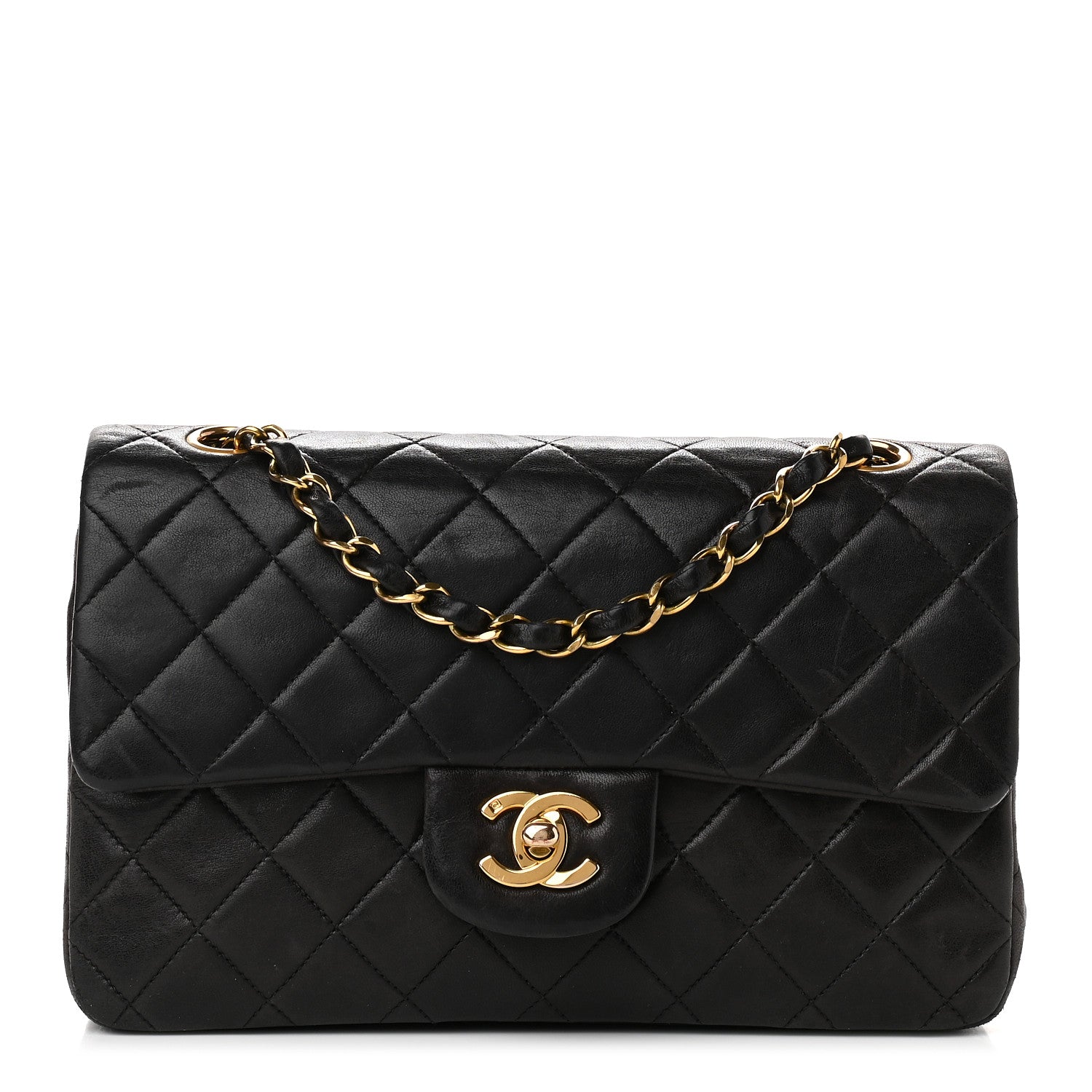 Chanel Lambskin Quilted Small Double Flap Black 1 of 14
