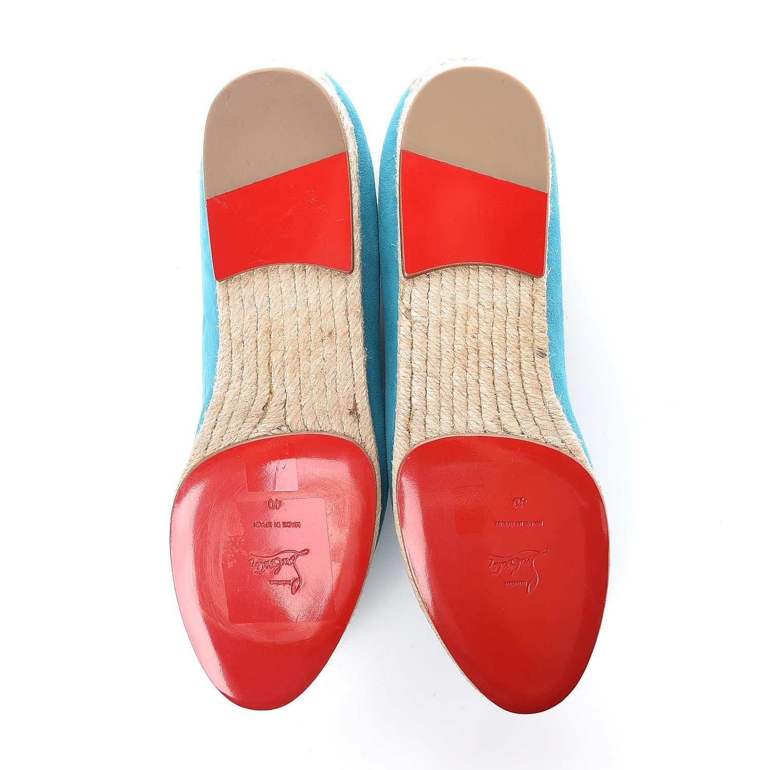 Christian Louboutin Suede Spanish Cheetah Flat Espadrilles 40 Riviera 5 of 7