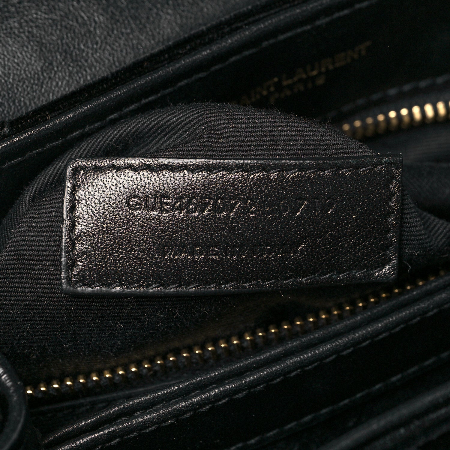 Saint Laurent Velvet Y Quilted Monogram Toy Loulou Chain Satchel French Black 7 of 10