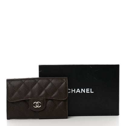 Chanel Caviar Quilted Small Flap Wallet Brown 9 of 9
