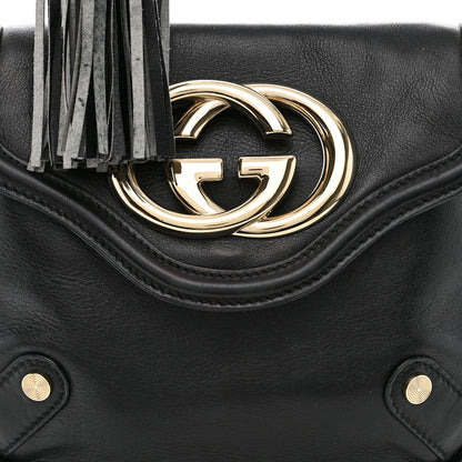 Gucci Calfskin Small Britt Tassel Shoulder Bag Black 8 of 10