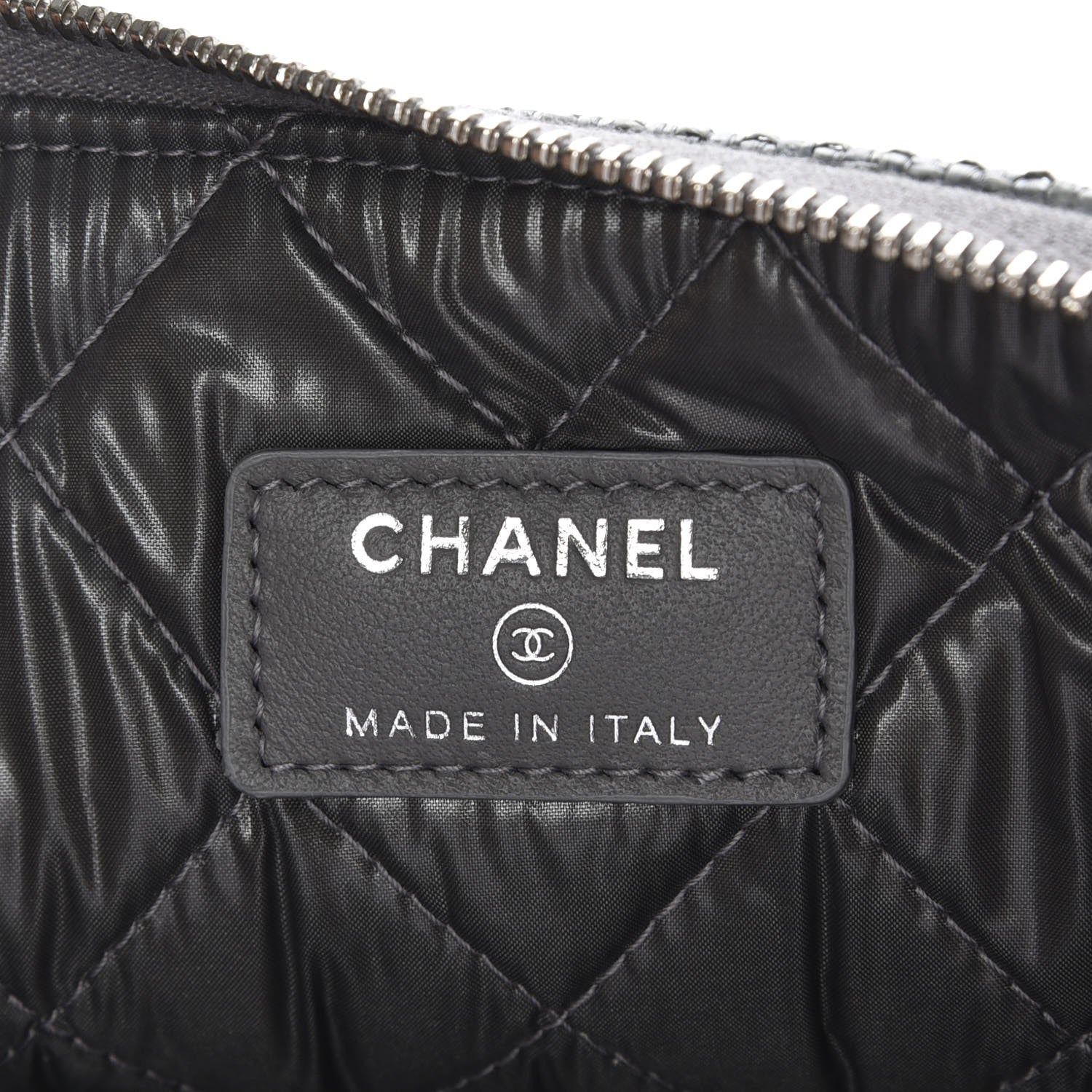 Chanel Canvas Large Deauville Pouch Grey 5 of 7