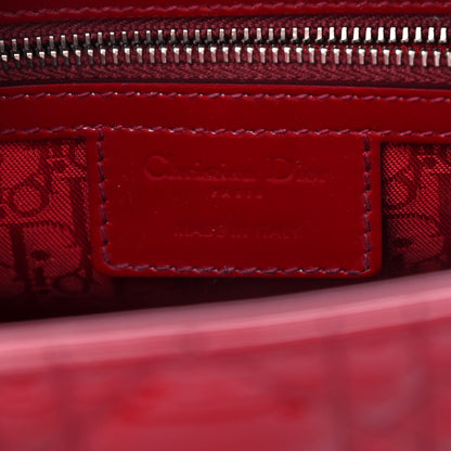 Christian Dior Patent Cannage Medium Lady Dior Red 6 of 11
