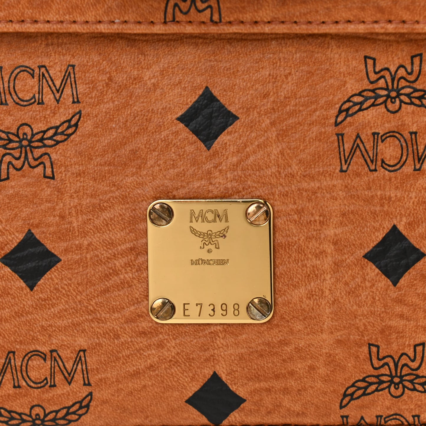 Visetos Heritage Top Handle Satchel Cognac