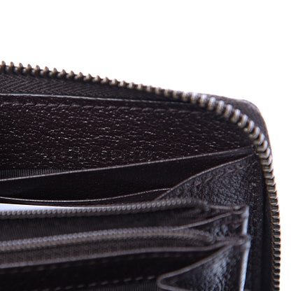 Gucci Dollar Calfskin Boar Effect GG Marmont Zip Around Wallet Dark Cocoa 6 of 6