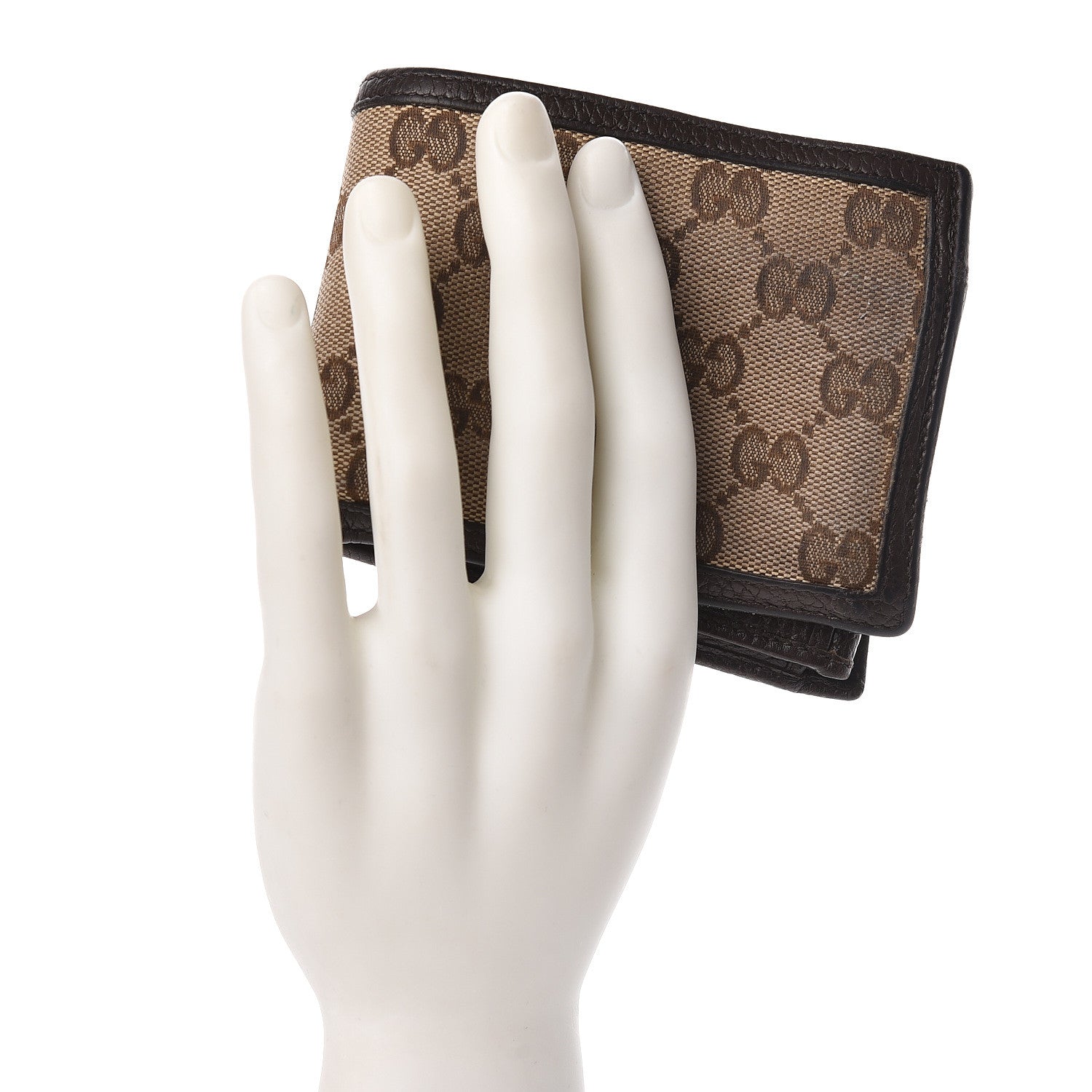 Gucci Monogram Bi-Fold ID Wallet Dark Brown 2 of 8