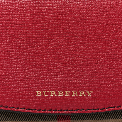 Burberry Grainy Calfskin House Check Wellington Wallet Red 9 of 9