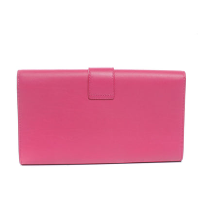 Saint Laurent Leather Classic Y Chyc Clutch Fuchsia 3 of 9