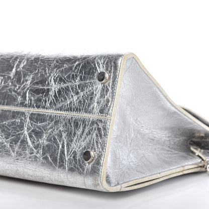 Christian Dior Metallic Calfskin Medium Diorever Flap Silver 7 of 19
