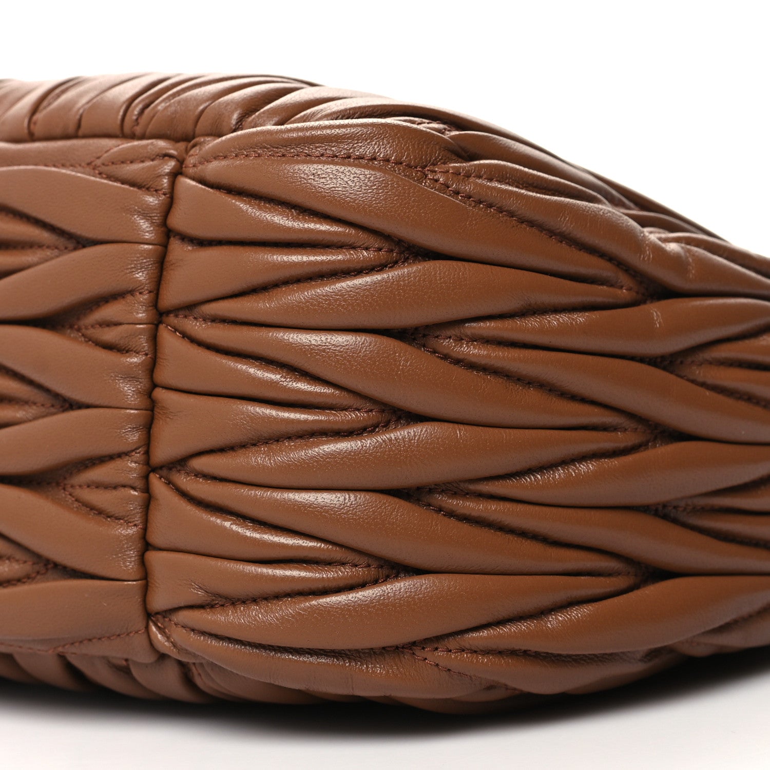Miu Miu Nappa Matelasse Wander Large Hobo Cognac 9 of 9