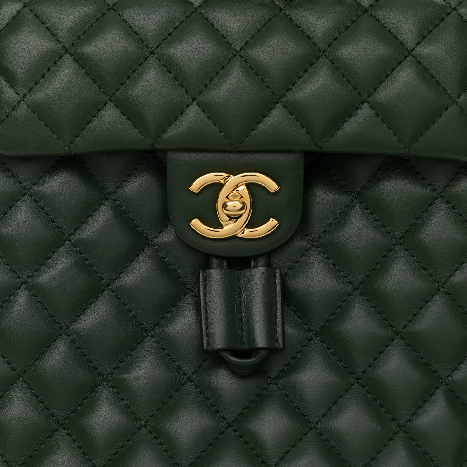 Chanel Lambskin Quilted Small Urban Spirit Backpack Dark Green 7 of 10