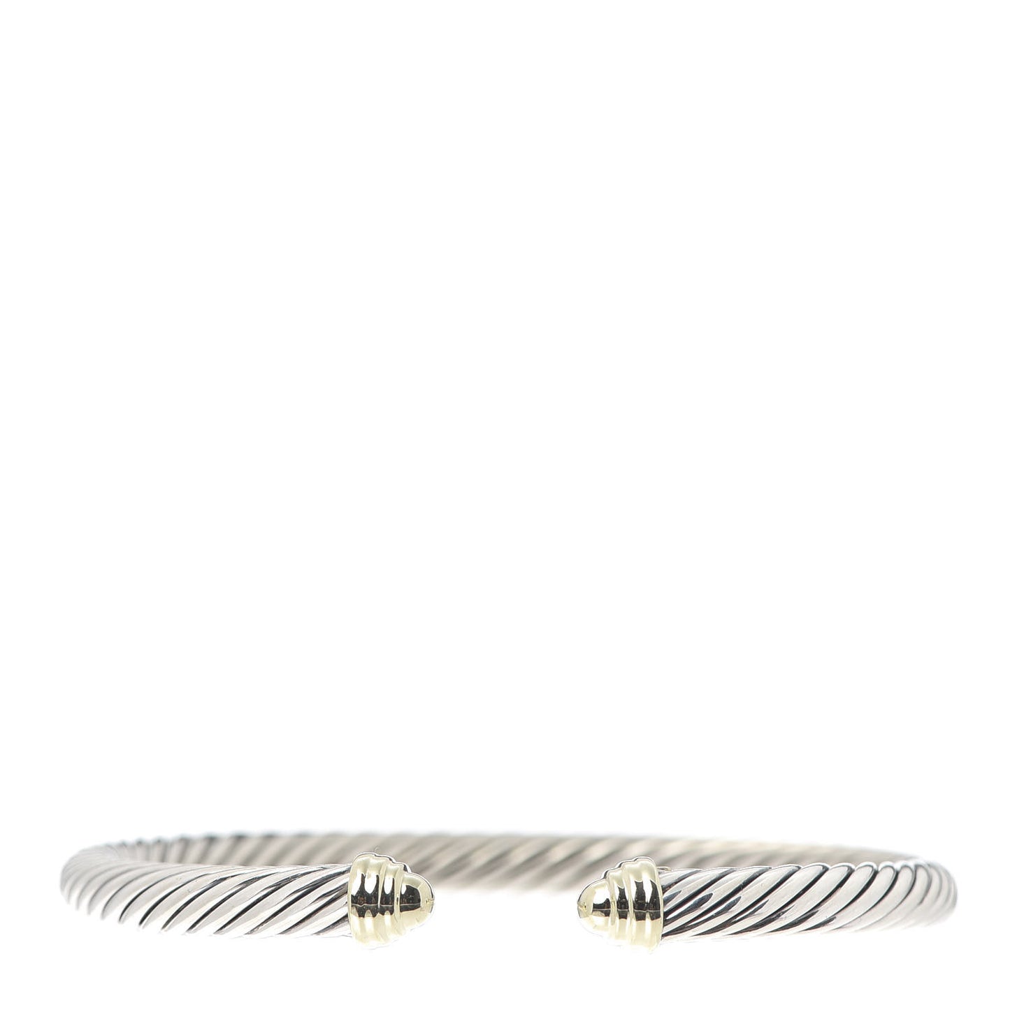 Sterling Silver 14K Yellow Gold 5mm Cable Classics Bracelet