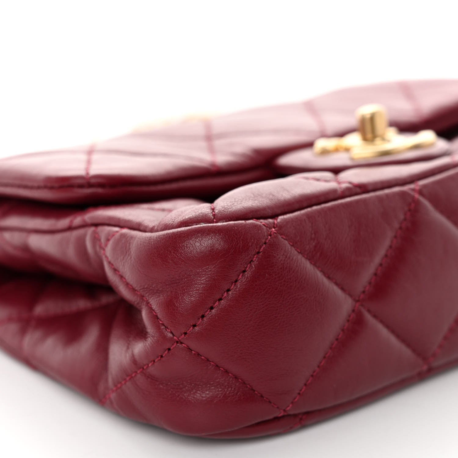 Chanel Lambskin Quilted Small Fancy Jewel Flap Burgundy 9 of 11