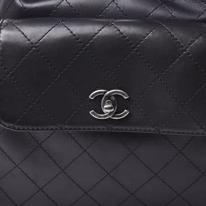 Chanel Calfskin Stitched Large Urban Luxury Drawstring Backpack Black 10 of 10