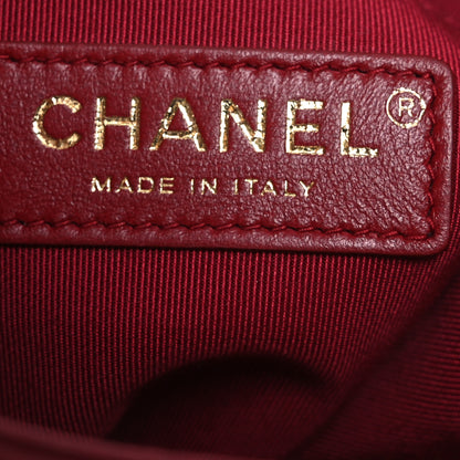 Chanel Lambskin Large Shopping Chain Tote Red 6 of 14