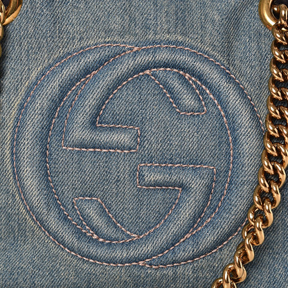 Gucci Denim Small Soho Bowler Blue 9 of 11