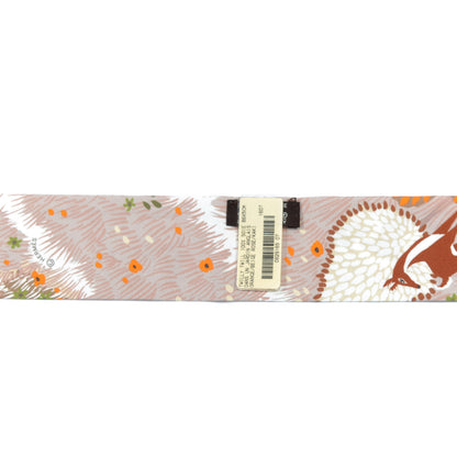 Hermes Silk Dans Un Jardin Anglais Twilly Orange Beige Rose Kaki 4 of 5