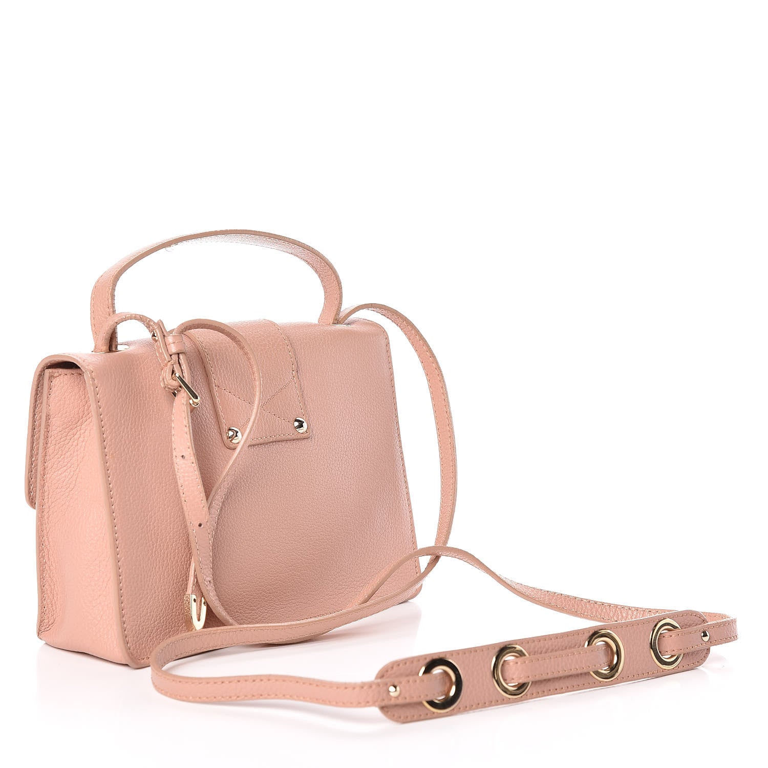 Jimmy Choo Pebbled Calfskin Rebel Crossbody Bag Pink 3 of 9