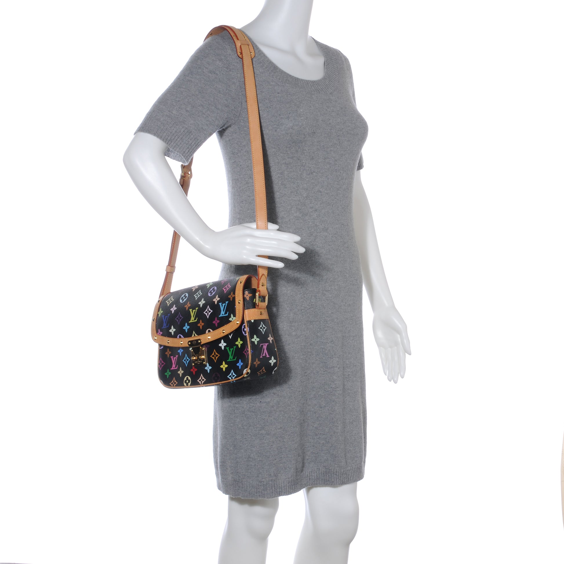 Louis Vuitton Monogram Multicolor Sologne Black 2 of 7