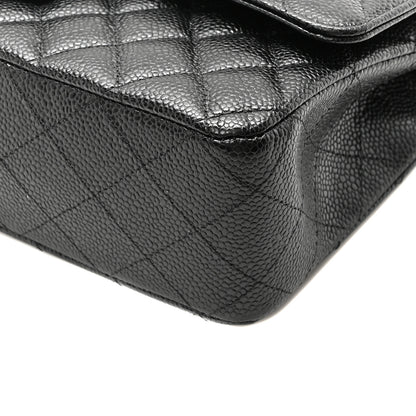 Chanel Caviar Quilted Medium Double Flap Black 10 of 11