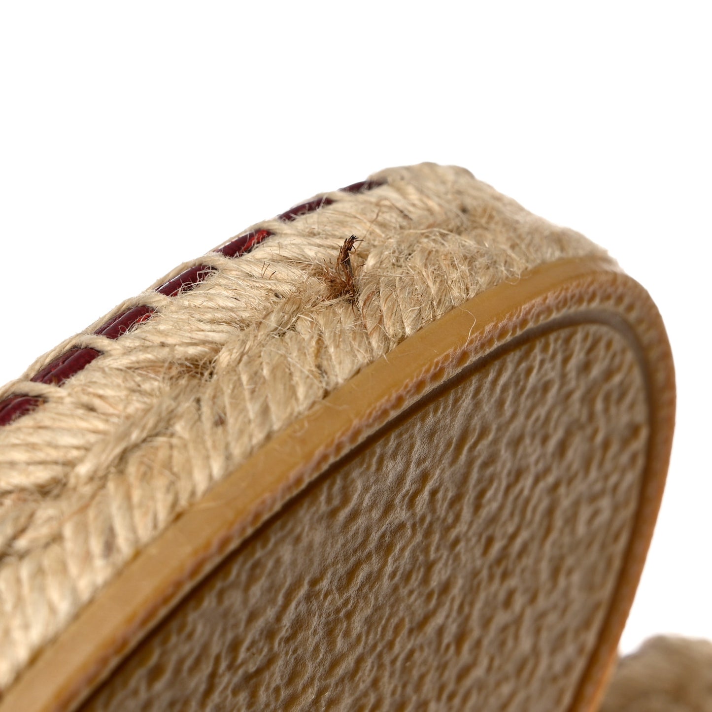 Lambskin Monogram Espadrilles 36.5 Maroon