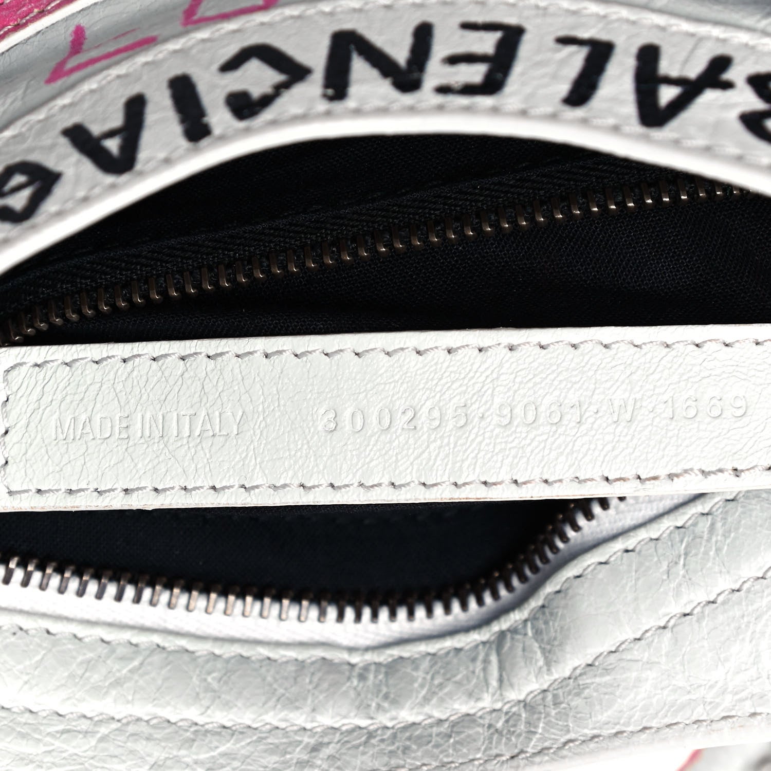Balenciaga Agneau Graffiti All Over Classic Hardware Mini City White Multicolor 6 of 14