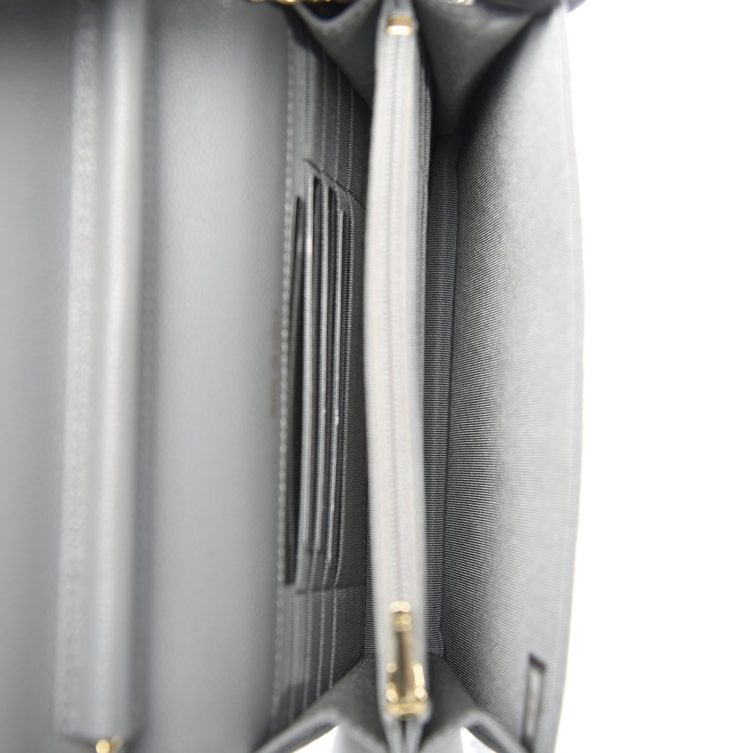 Chanel Caviar Quilted Square Wallet On Chain WOC Grey 5 of 12