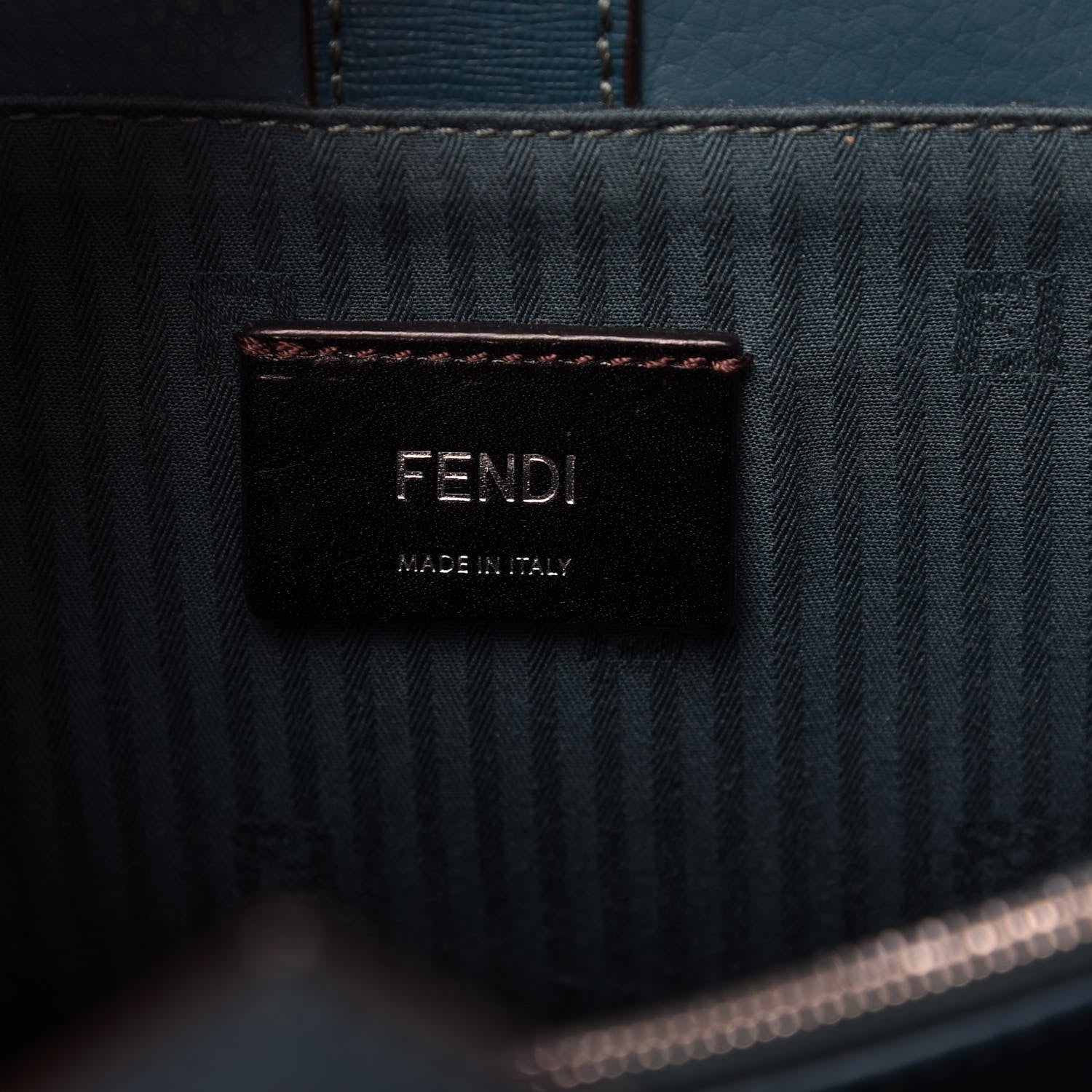 Fendi Vitello Elite Petite 2Jours Tote Oceano 8 of 10