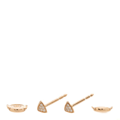 Hermes 18K Rose Gold Diamond Clou d'H Stud Earrings 3 of 5