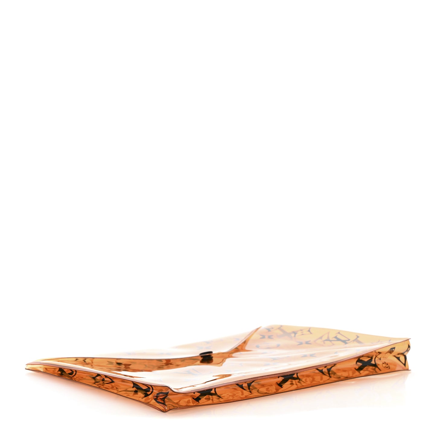 PVC Monogram Printed Envelope Pouch Orange