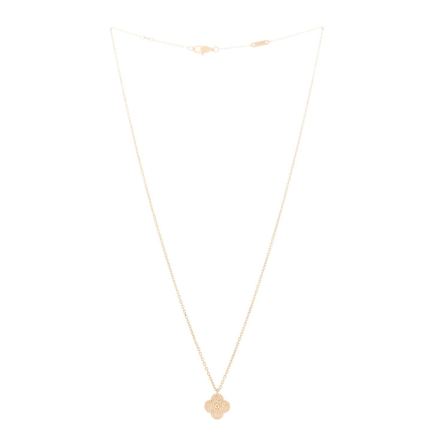18K Rose Gold Sweet Alhambra Pendant Necklace