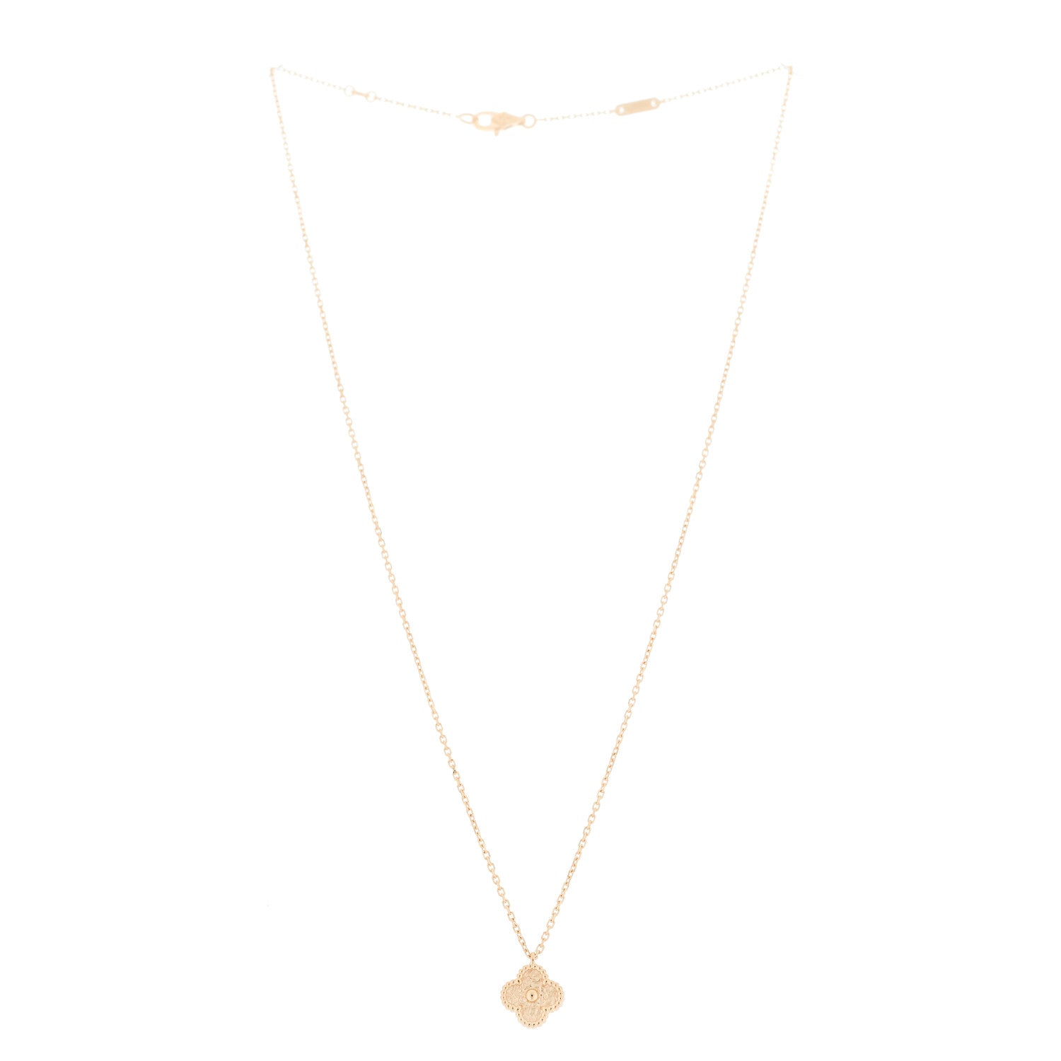 Van Cleef & Arpels 18K Rose Gold Sweet Alhambra Pendant Necklace 3 of 7