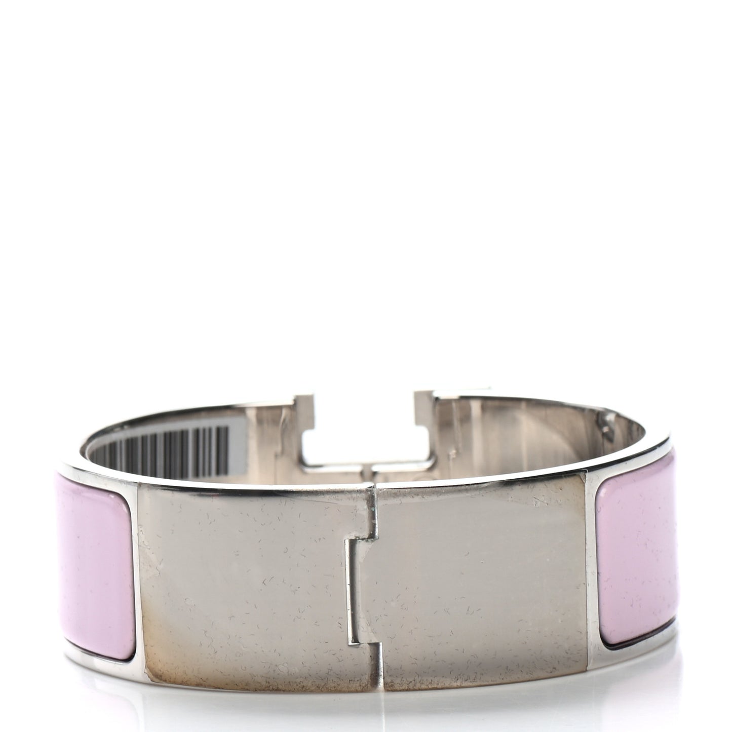 Enamel Wide Clic Clac H Bracelet PM Rose Dragee