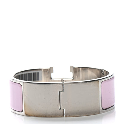 Hermes Enamel Wide Clic Clac H Bracelet PM Rose Dragee 3 of 4