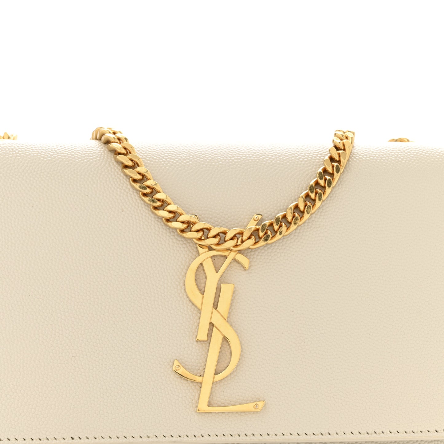Grain De Poudre Small Monogram Kate Satchel Crema Soft