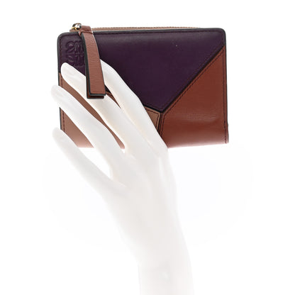 Loewe Calfskin Puzzle Zip Bi-Fold Wallet Dark Blush Dark Rust 2 of 7