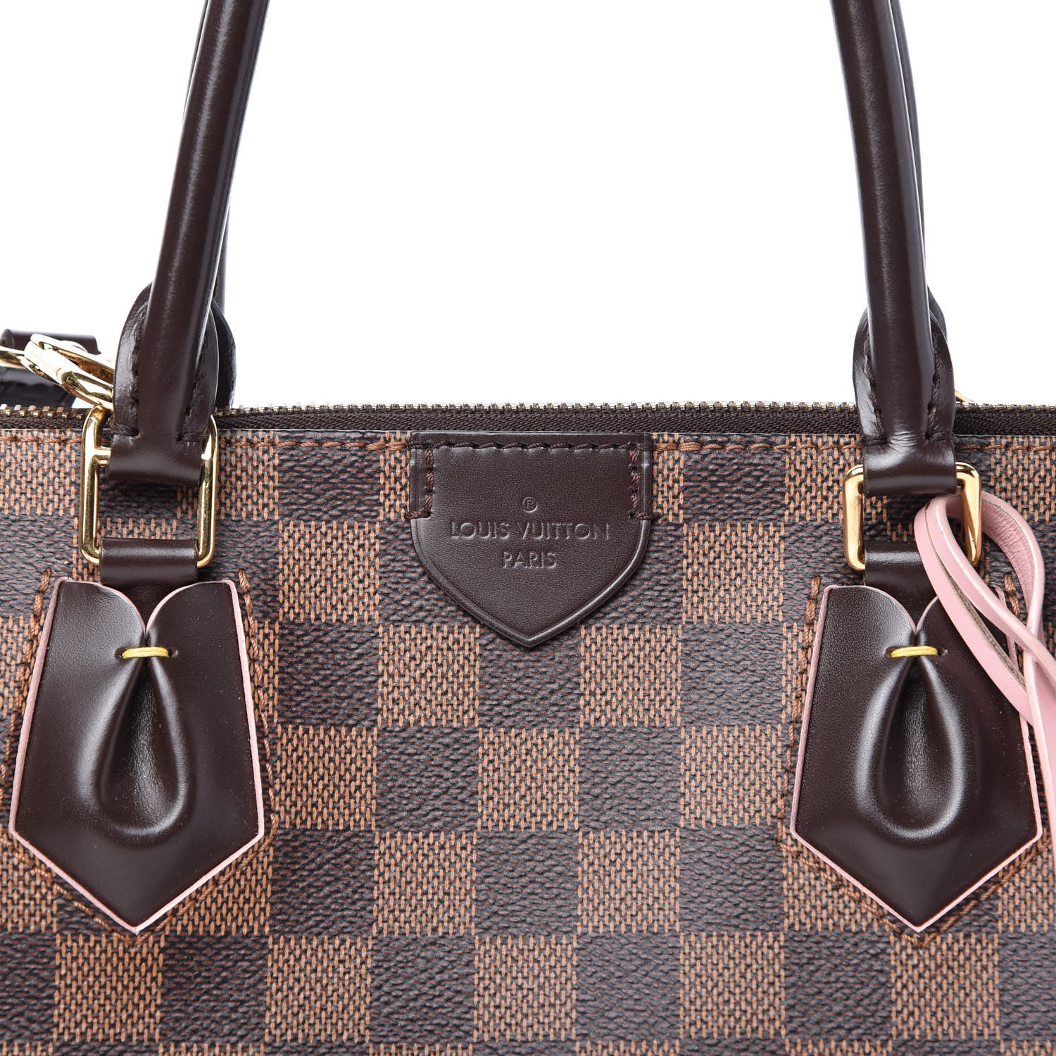 Louis Vuitton Damier Ebene Caissa Tote PM Rose Ballerine 9 of 10