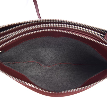 Celine Lambskin Large Trio Crossbody Bag Burgundy 8 of 11