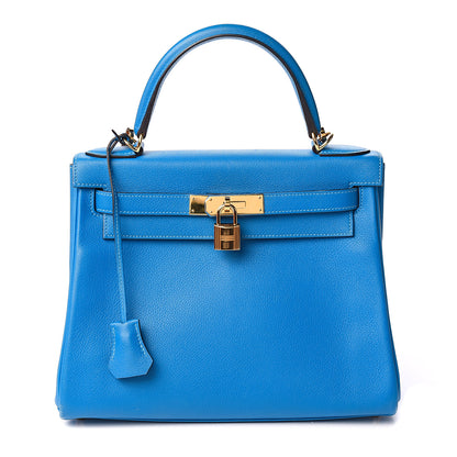Hermes Evercolor Kelly Retourne 28 Bleu Hydra 1 of 8