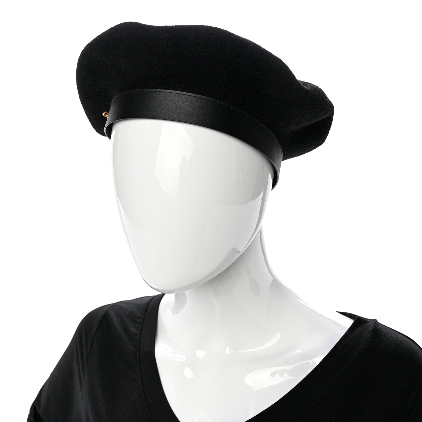 Merinos Wool Felt Felicity Beret Hat 57 Black