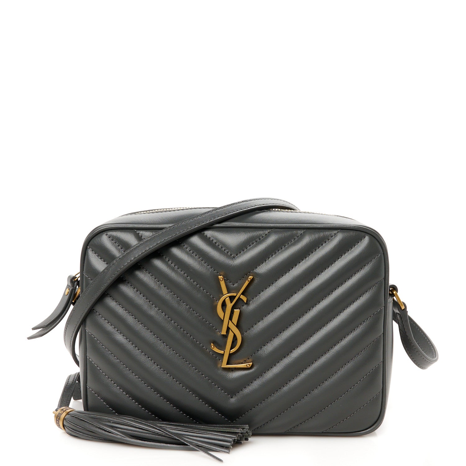 Saint Laurent Calfskin Matelasse Monogram Lou Camera Bag Storm 1 of 11